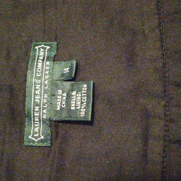 Lauren Green Label Black Skirt 100% Cotton w/Lining Embroidery - Picture 3 of 4